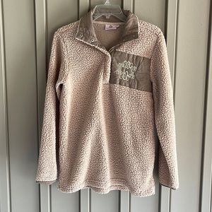 Marley Lily Monogrammed Sherpa Pullover wCg size Small/Medium